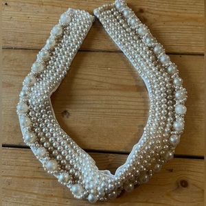 Vintage Pearl Bib Collar Necklace